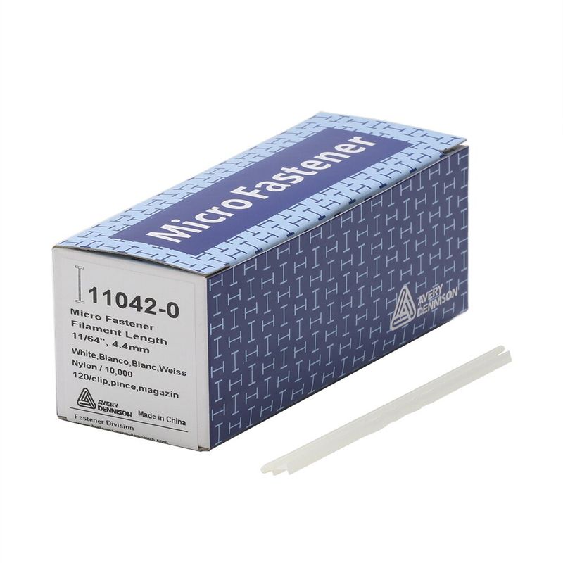Plasthemper 4,4 mm MicroTach Hvit – 10.000 stk til Festepistol